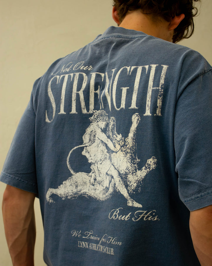 His Strength v1 tee model back