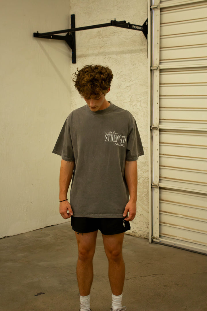 not our strength but his v1 gray model front