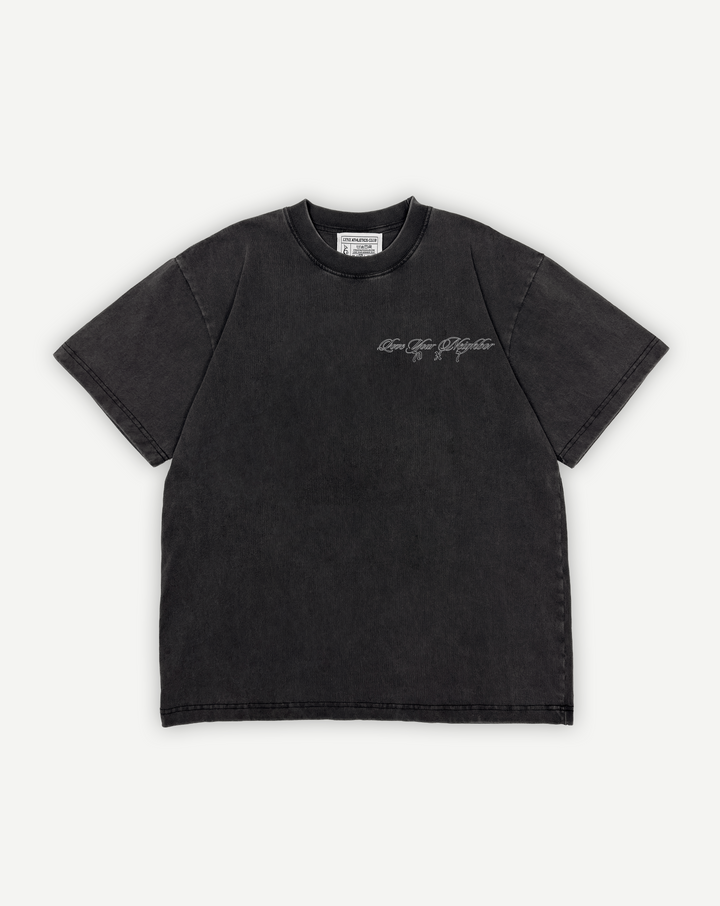 "Love Your Neighbor" Washed Tee - Black