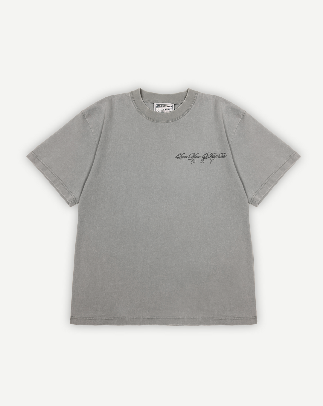 "Love Your Neighbor" Washed Tee - Gray