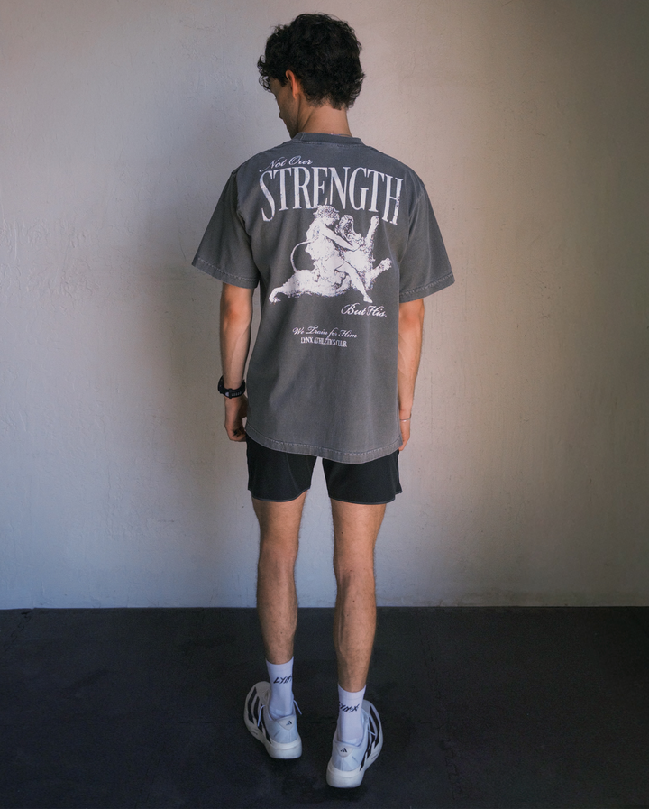 "His Strength" Tee - Gray