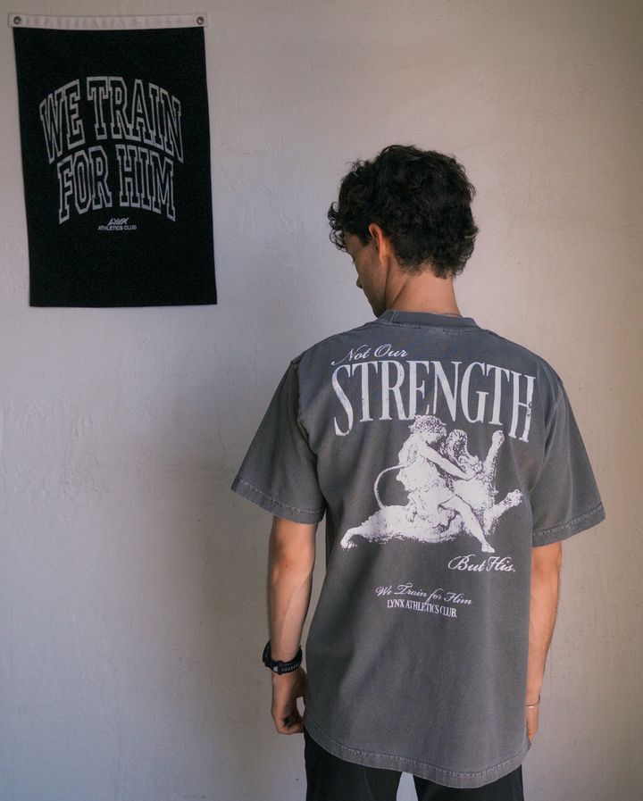 "His Strength" Tee - Gray