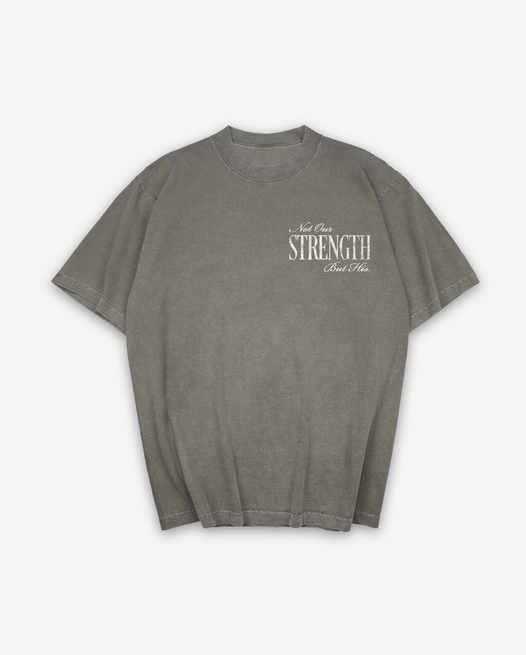 "His Strength" Tee - Gray