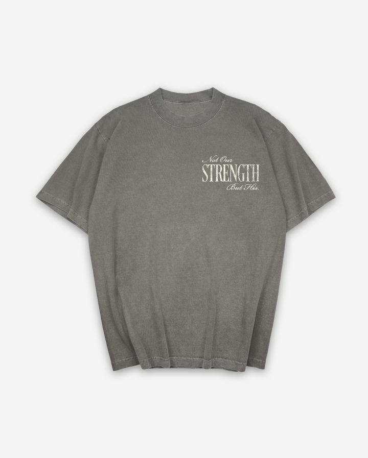 "His Strength" Tee - Gray
