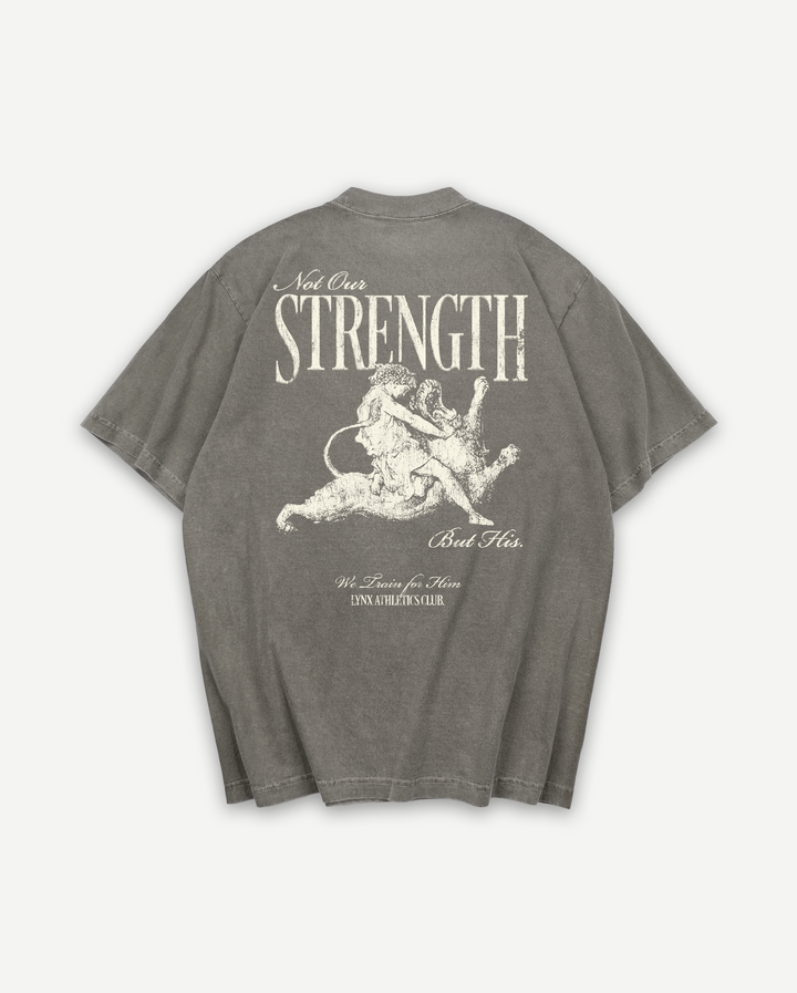 "His Strength" Tee - Gray