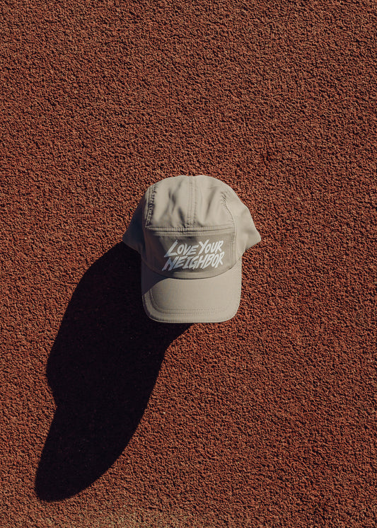 "LOVE YOUR NEIGHBOR" RUN HAT IN GRAY