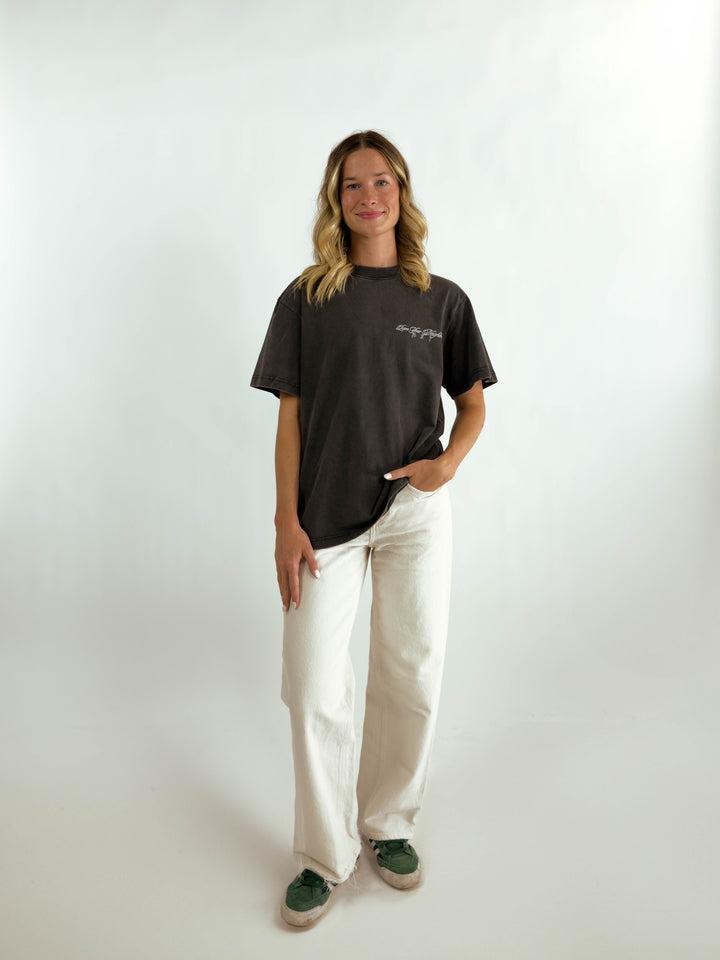 "Love Your Neighbor" Washed Tee - Black