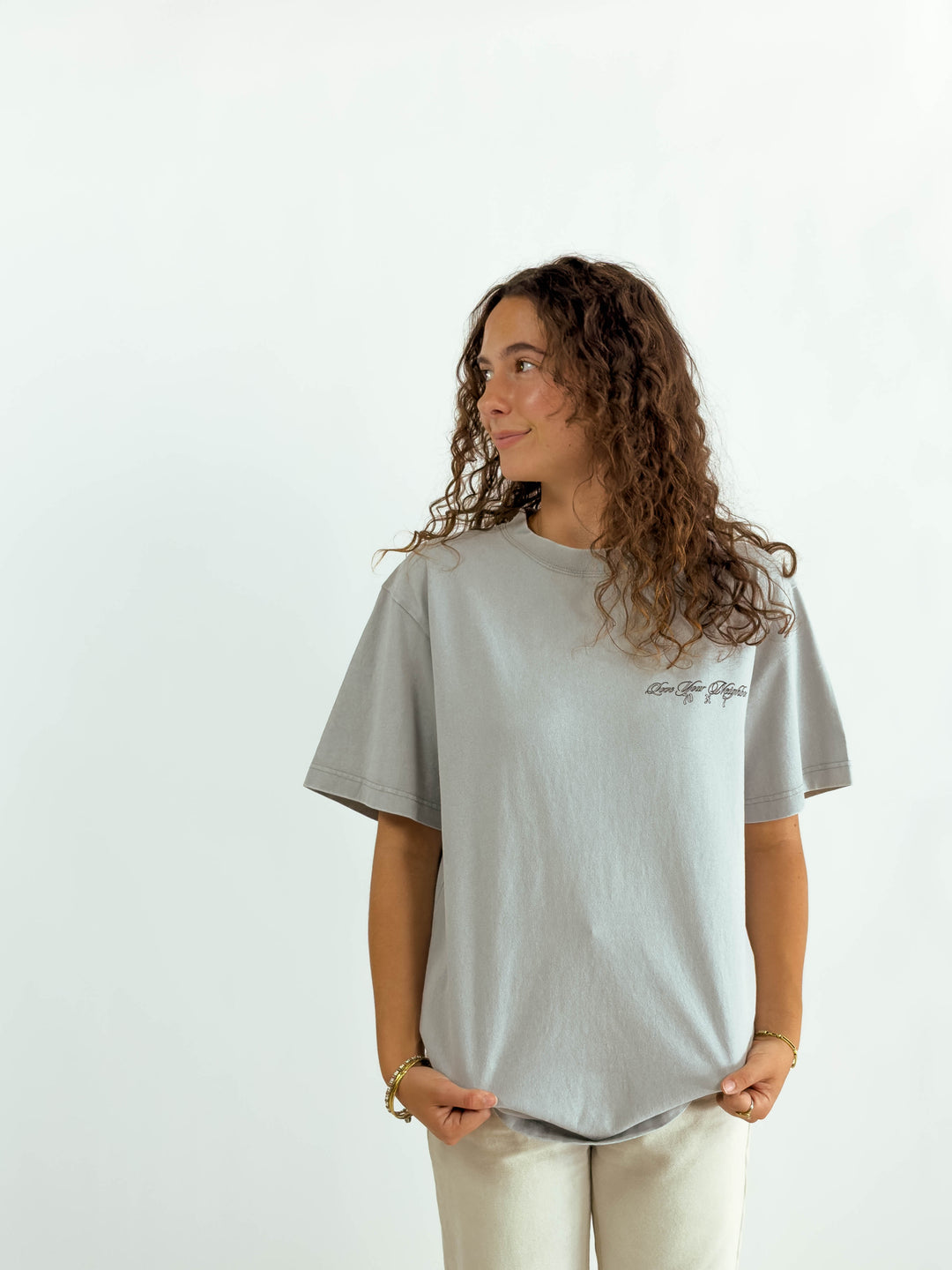 "Love Your Neighbor" Washed Tee - Gray