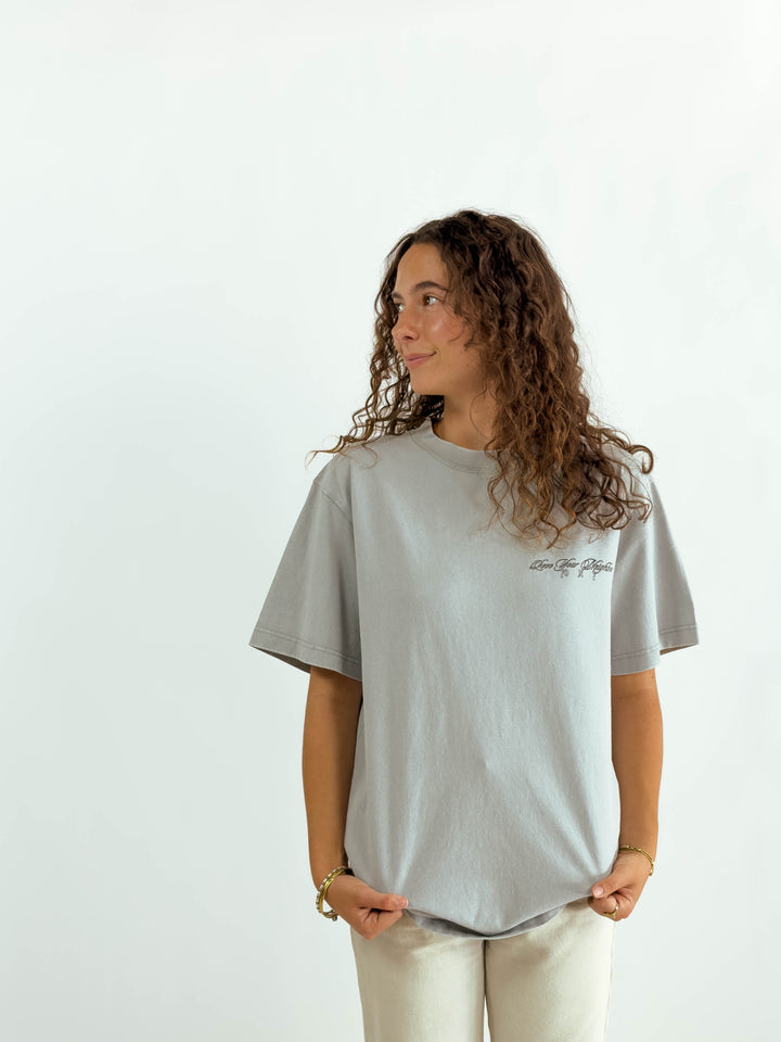 "Love Your Neighbor" Washed Tee - Gray
